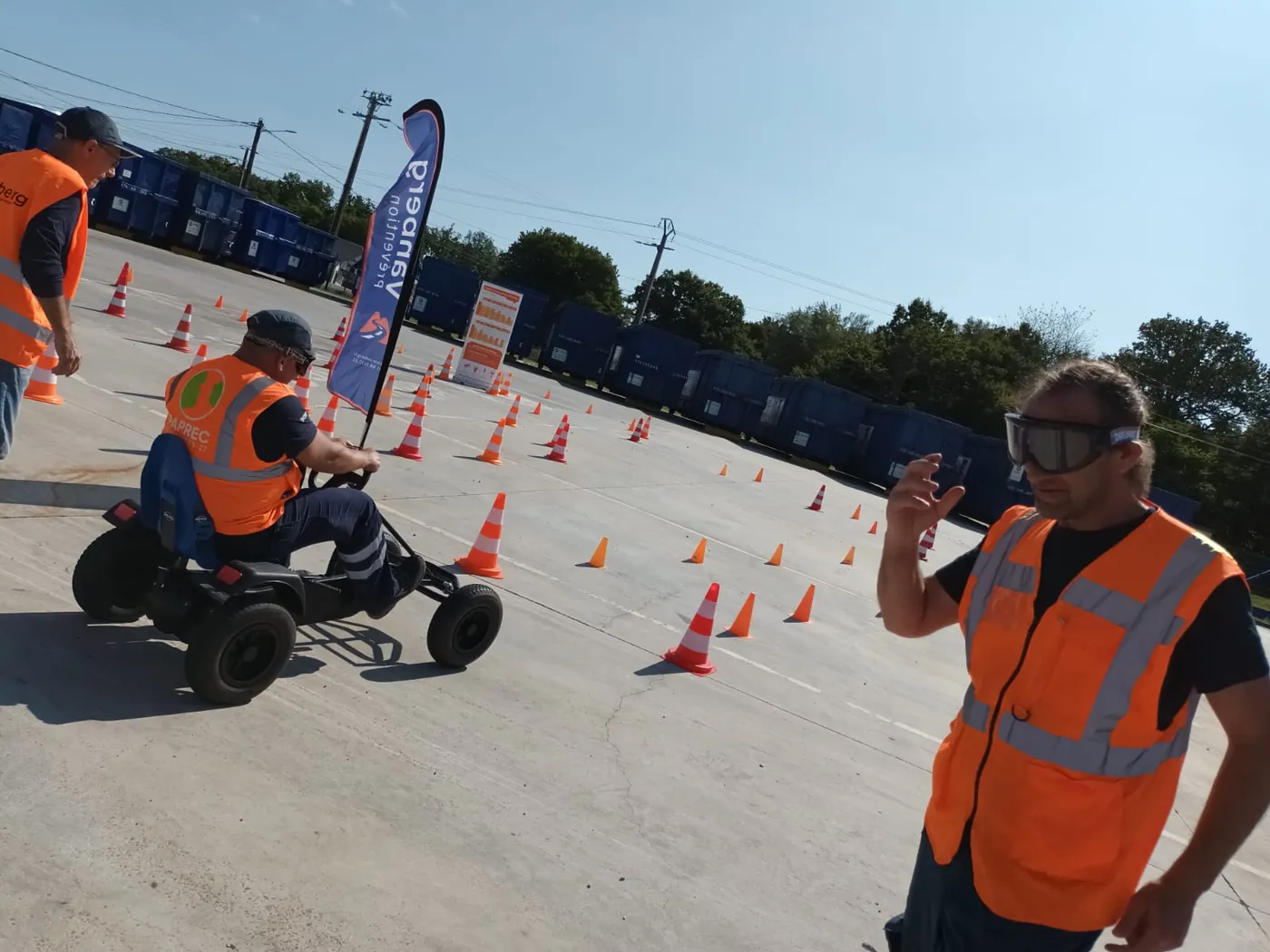 Parcours de karts à pédales simulant les effets de l'alcool